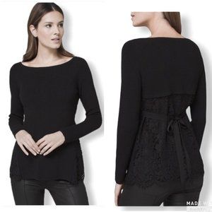 {WHBM} Lace Back Sweater